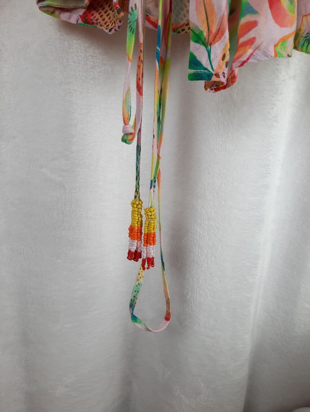 FARM Rio Anthropologie Citrus & Kiwi Wrap Top - Picture 6 of 16
